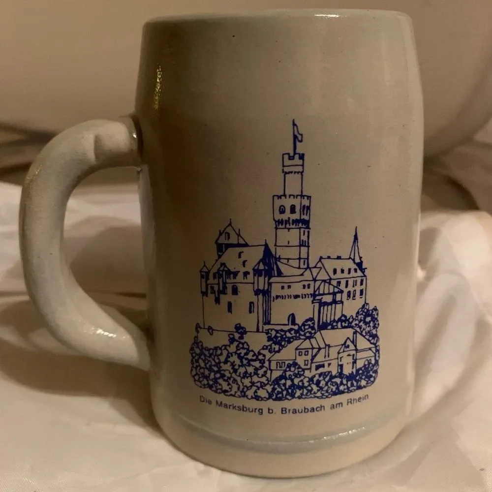KD German Rhine Line Die Marksburg b. Braunschweig am Rhein .4 Liter Stein